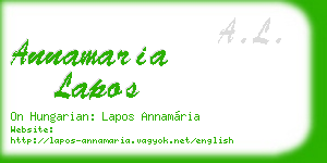 annamaria lapos business card